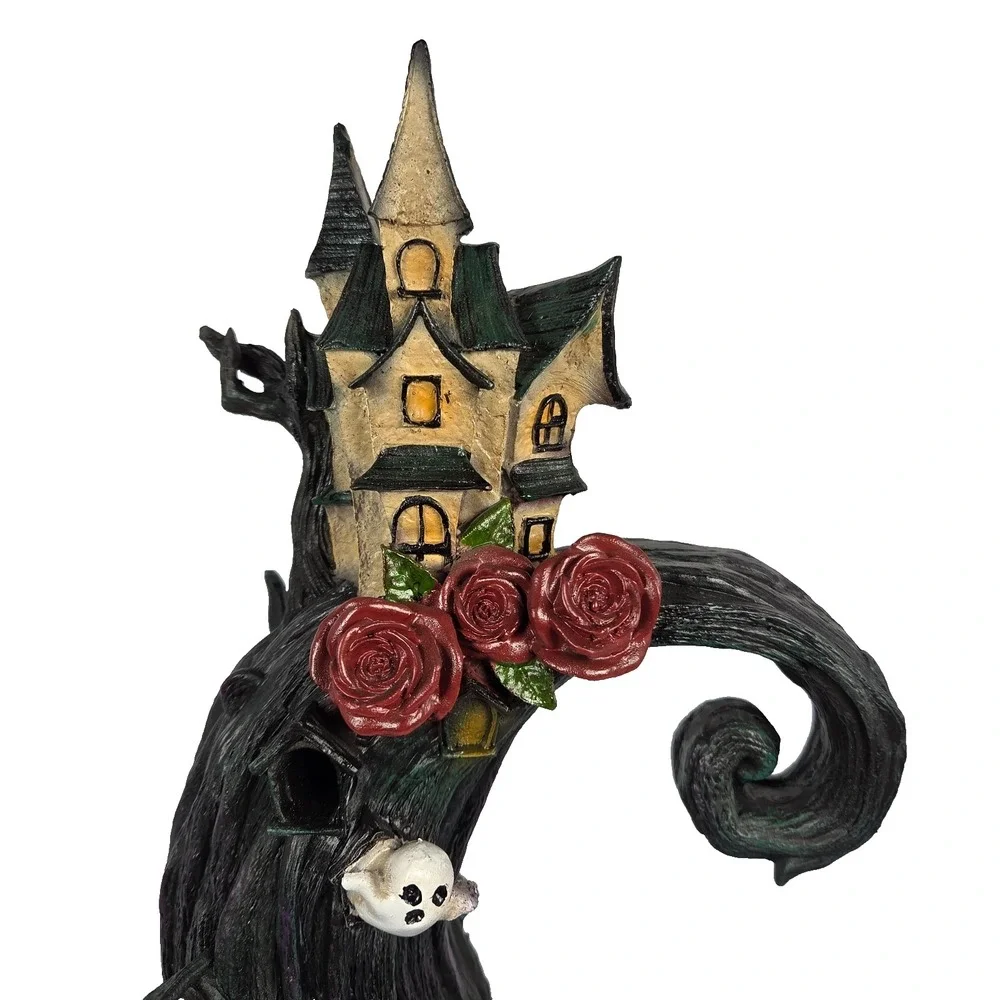 Toil and Trouble Haunted Tree House Halloween Decor 16.5in Black New Light Sound